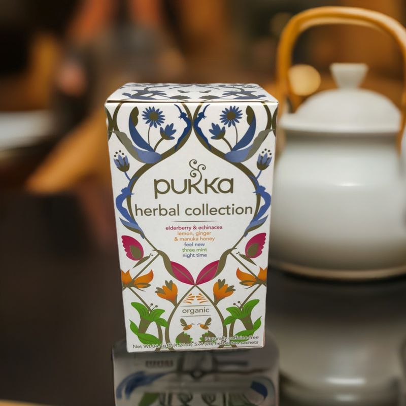PUKKA HERBAL COLLECTION - 20 Herbal Tea Sachets. Naturally Caffeine Free.