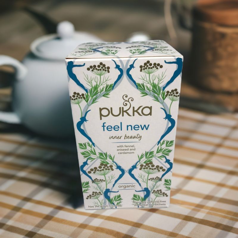 PUKKA FEEL NEW HERBAL TEA -  20 Herbal Tea Sachets. Naturally Caffeine Free.