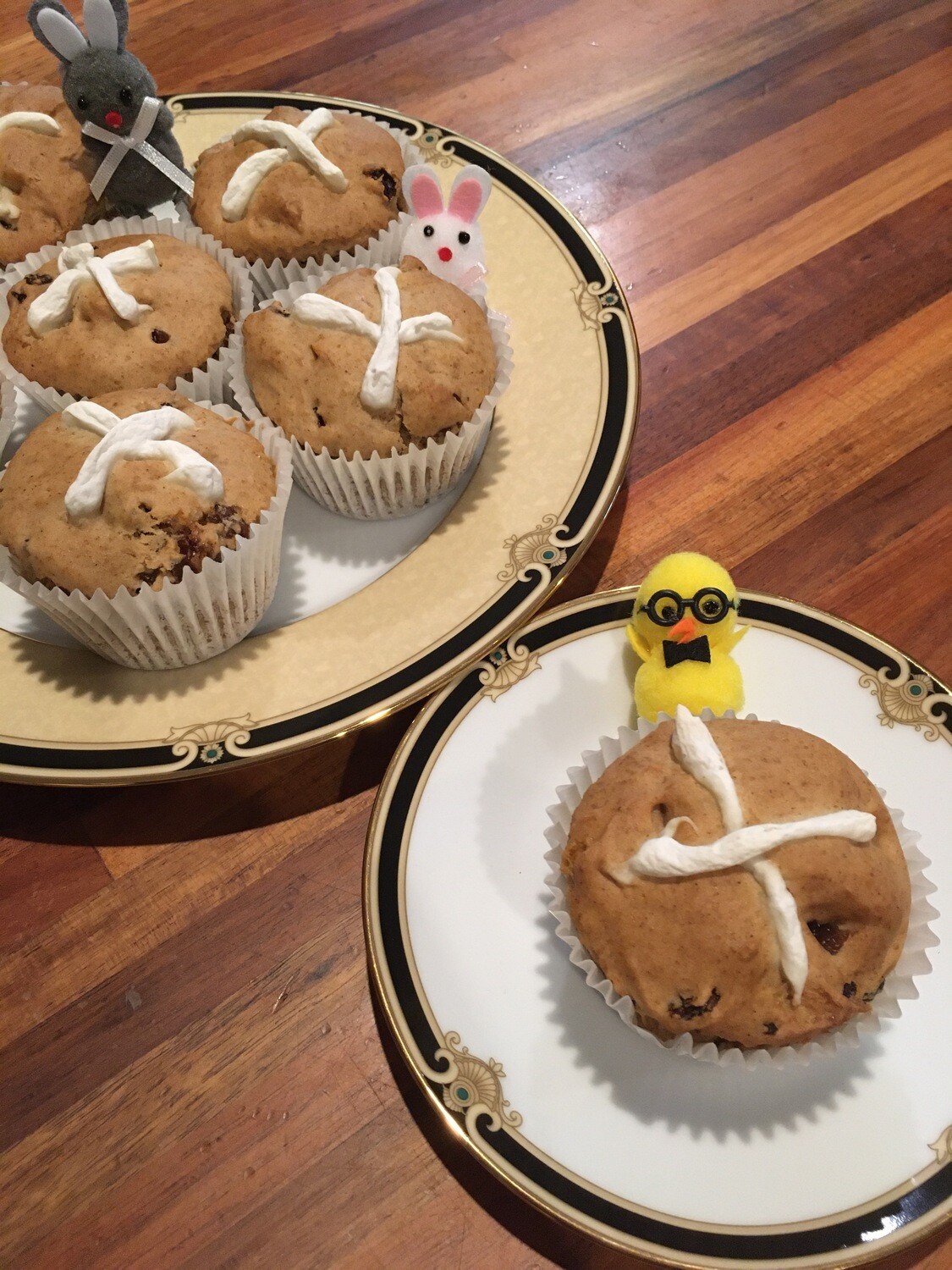 LIMITED SUPPLY - EASY PEASY EASTER HOT CROSS MUFFIN KIT - Mixed Fruit. Delicious Easter Flavoured Muffins even the Kids can help make! Mix Makes 12