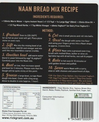 Gluten Free Naan Bread Mix