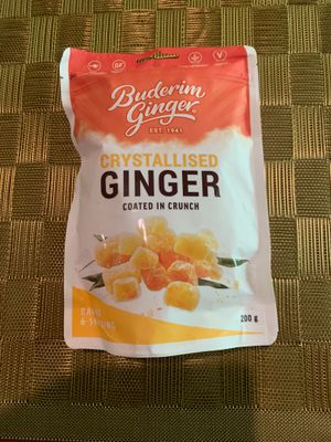 Buderim Crystallised Ginger - Dice and decorate for Ginger Fluff Sponge Cake.