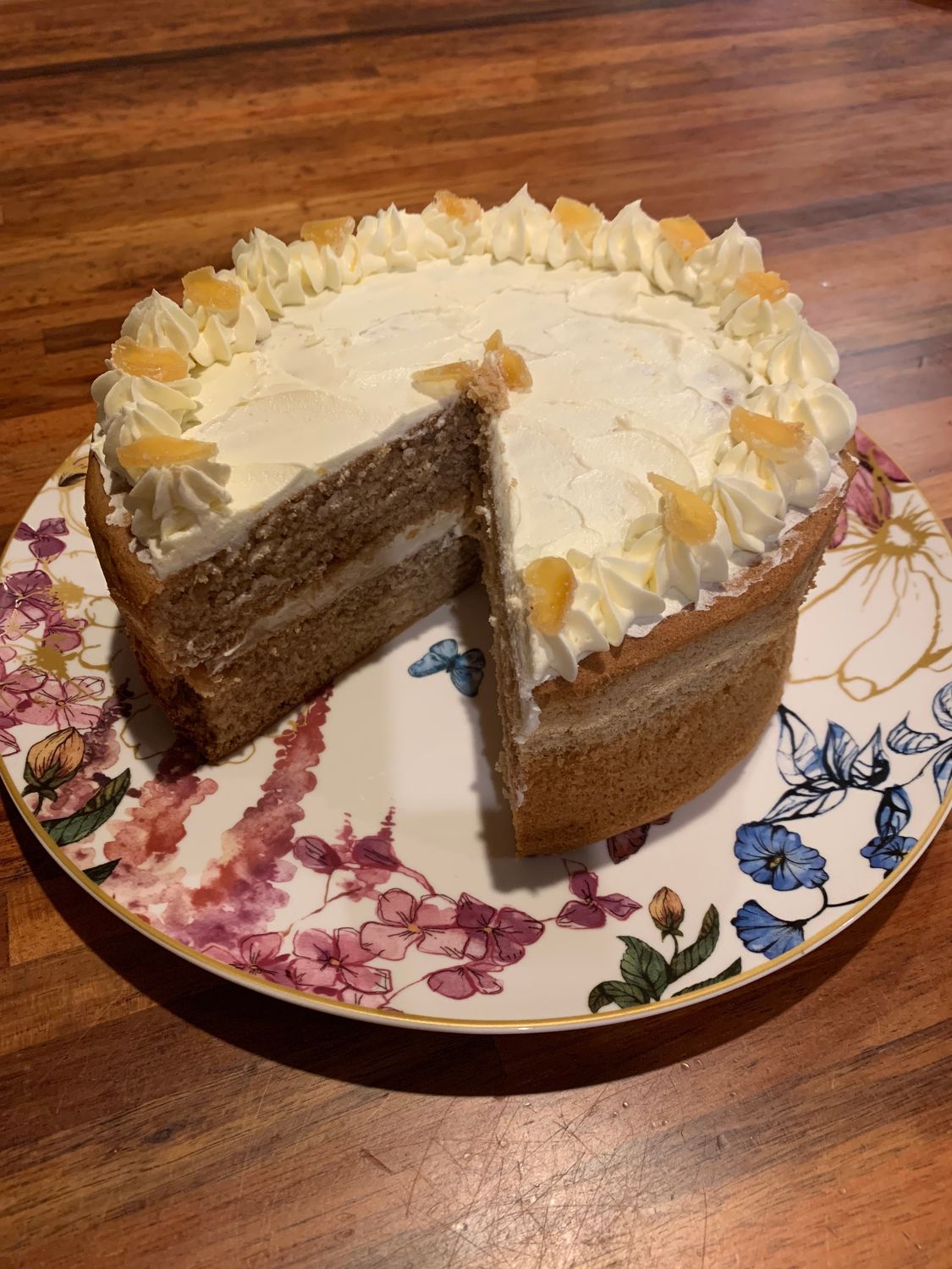 Buderim Crystallised Ginger - Dice and decorate for Ginger Fluff Sponge Cake.