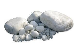 Galets de marbre blanc