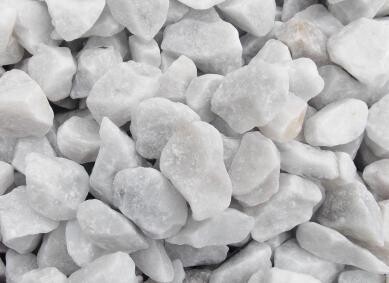 Graviers de marbre blanc