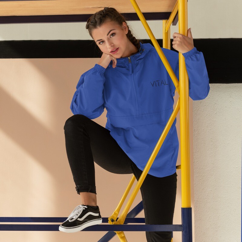 Vital Embroidered Champion Packable Jacket Unisex