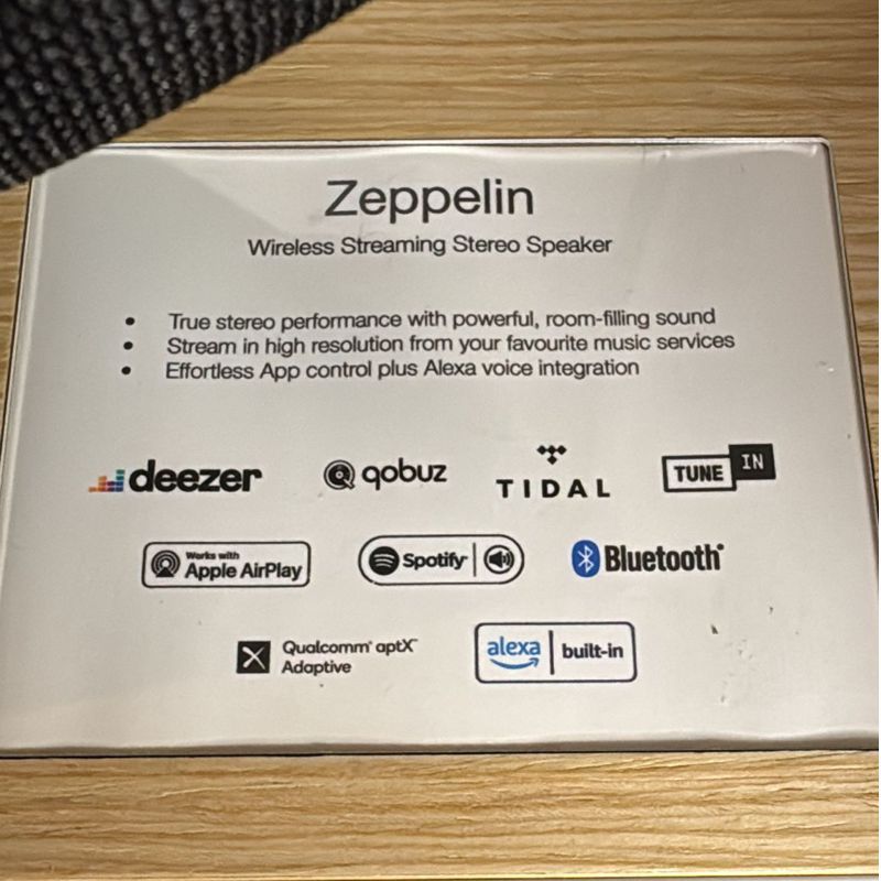 Bowers &amp; Wilkins	Zeppelin