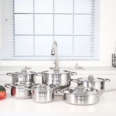Stainless steel cookware 6pcs set
