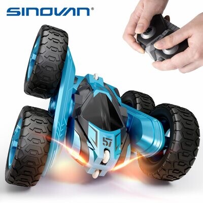 Sinovan Remote Control Car for Kids 360° Rotating Double Sided Flip RC Stunt Car with Rechargeable Battery for 45 Min Play