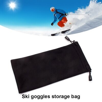 Soft Microfiber Protective Storage Case Sleeve With Draw String Snow Goggles Skiing Carrying Pouch