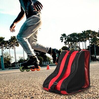Unisex Triangle Shape Roller Skate Bag Single Shoulder Skating Shoes Storage Backpack