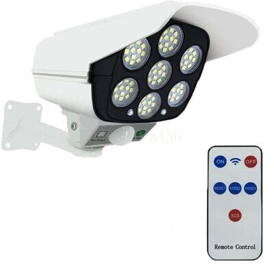 Solar Power Fake Camera Outdoor Waterproof Security Simulation Dummy Camera LED Light Monitor CCTV Surveillance Bullet Camera