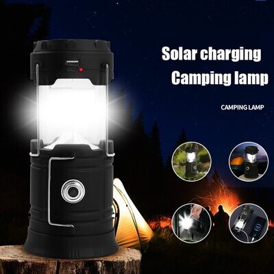 Solar Multifunctional Household Portable Strong Light Emergency Lantern ChargingTent Use 18650 Battery
