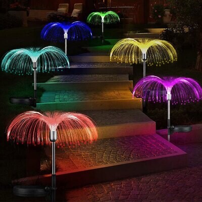 Solar Led Jellyfish Lamp Waterproof Christmas Lights Outdoor For Garden Patio Decoration Flash Pathway Flowers Light