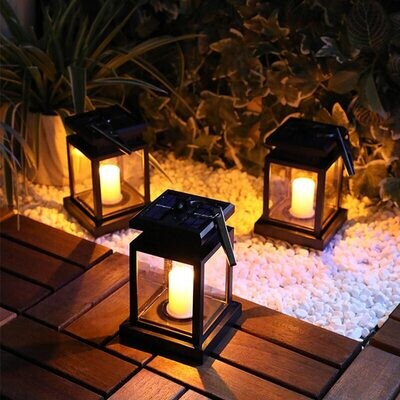 Solar Palace Lantern Lawn Camping Decoration Landscape Courtyard Garden LED Atmosphere Candle Light Christmas Lamp