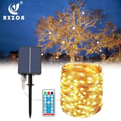 Solar Light String Infrared Dimmable Lights Garden Decoration Lights, Used for Holiday Party Decoration Lighting