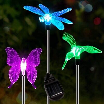 Solar Garden Light Outdoor Solar Figurine Stake Light Color Changing Solar Landscape Light For Yard Lawn Patio Pathway
