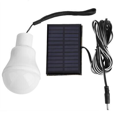 Solar Light Bulb Outdoor 15W 300LM Portable Powerfull Energy Sunlight Lamp Rechargeable Power Panel Indoor House Home Lights
