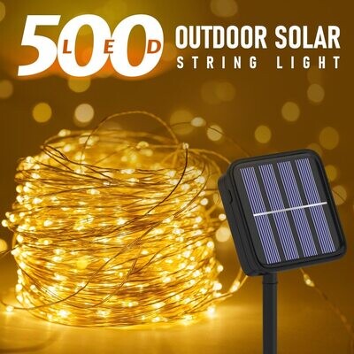 Solar Garden Lights Outdoor LED Solar Energy Street Garland Fairy String Lights For Garden Party Christmas Decoration Lamps