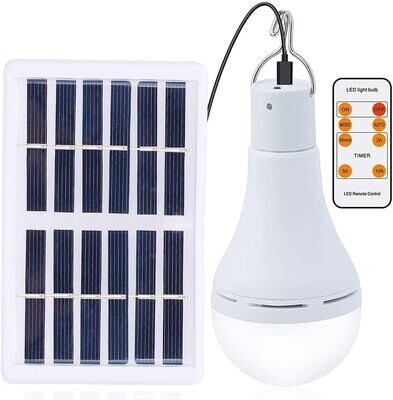 Solar Light Bulb For Chicken Coop Led USB Remote Timer Sensor Powered Heater Emergency Rechargeable Storage Shed Camping Lamp