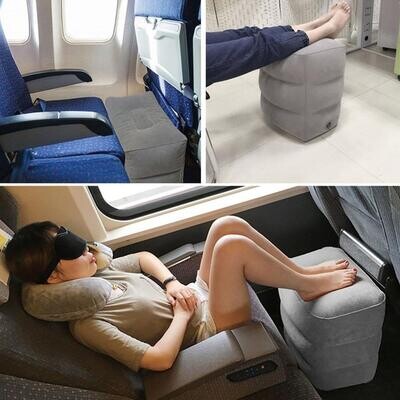 Inflatable Foot Pillow For Travel Foot Rest Airplane Car Bus Footrest Pillows Kids Flight Sleeping Resting Pillow With Air Pump