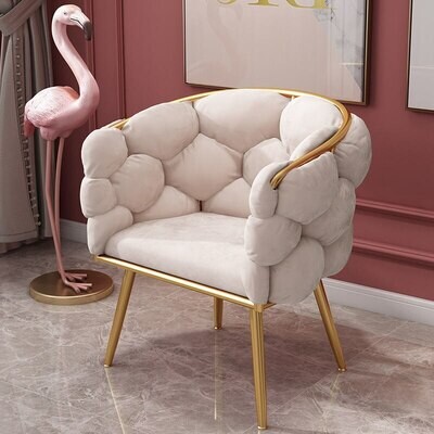 Light Luxury Fluffy Nordic Single Sofa Chair Leisure Net Red Ins Creative Nail Shop Dressing Chair Makeup Chair Bedroom Chair