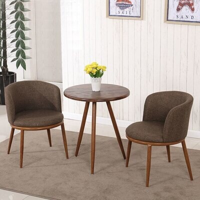 Dining Room Chairs Nordic Style Dining Table With Chairs Set Furniture Cotton Linen Solid Wood Hotel Kitchen Restaurant Stool