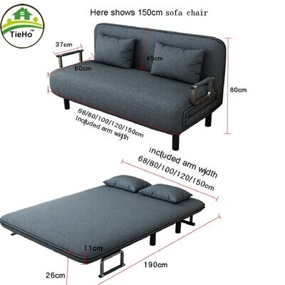 Creative Folding Sofa Bed Armchair Sleeper Fabric Lazy Sofas Single Living Room Lounge Chair Bed Furniture