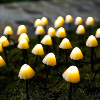 Solar String Light Garden Decoration Mushroom Lights Waterproof Fairy Light Garland Patio Decor Outdoor Solar Lights