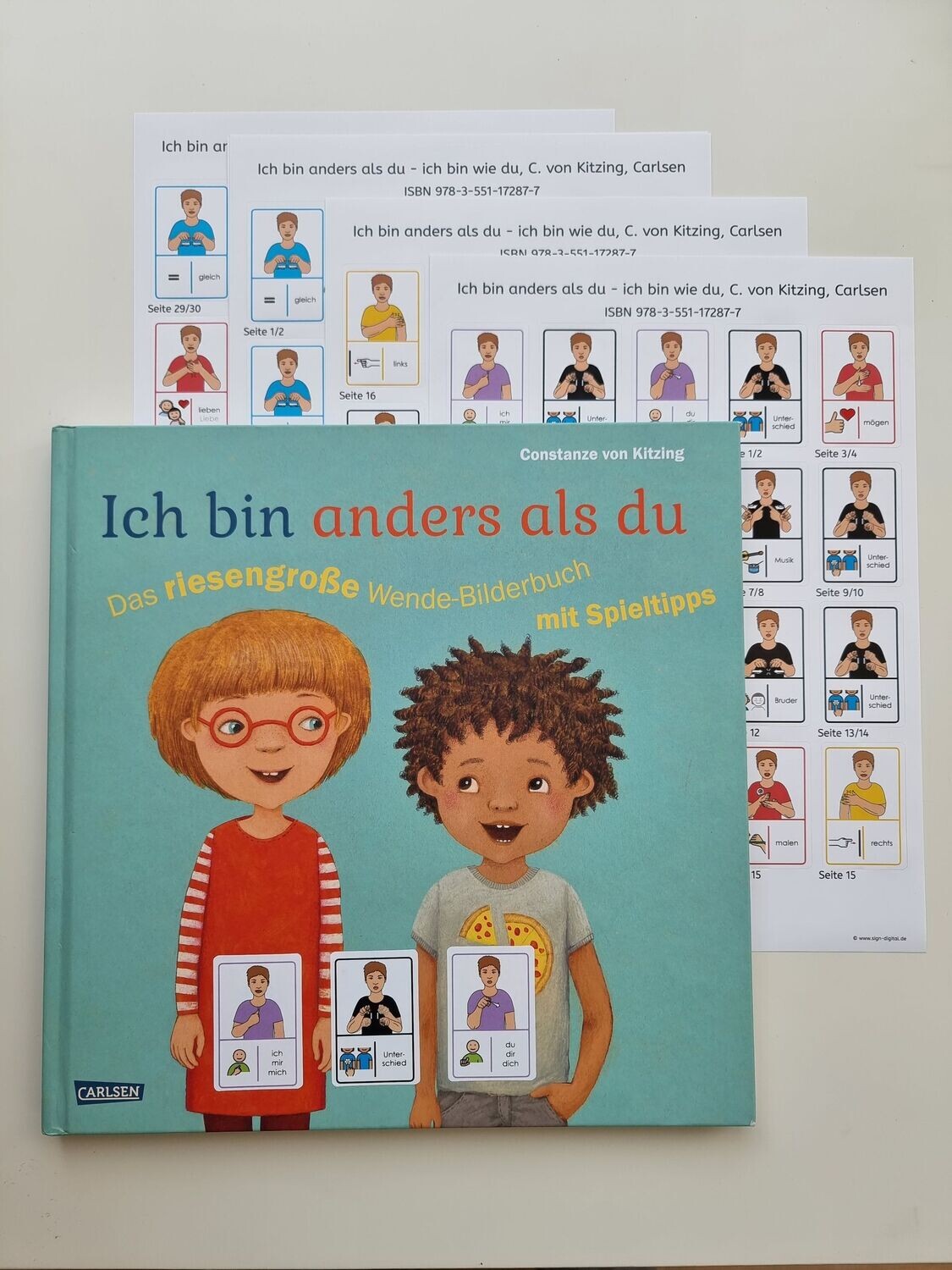 Ich bin anders als du: Gebärdenaufkleber