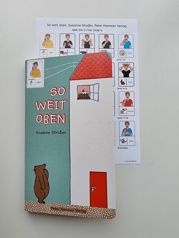 So weit oben: Gebärdenaufkleber So weit oben: Gebärdenaufkleber