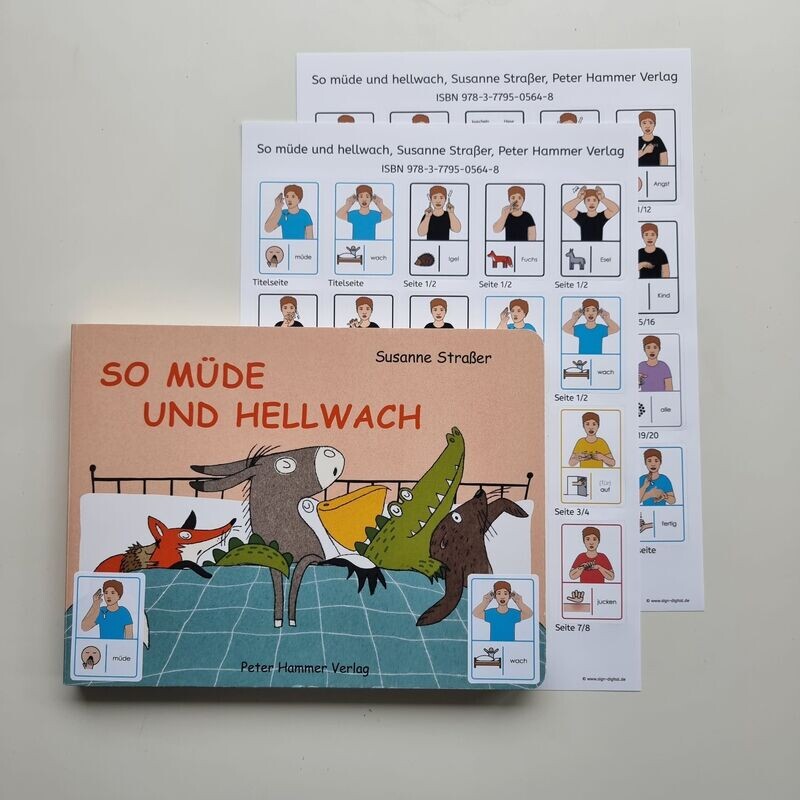 So müde und hellwach: Gebärdenaufkleber So müde und hellwach: Gebärdenaufkleber