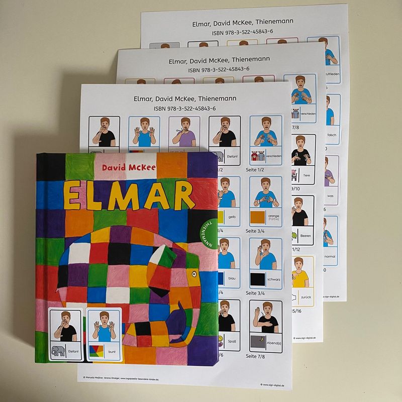 Elmar: Gebärdenaufkleber