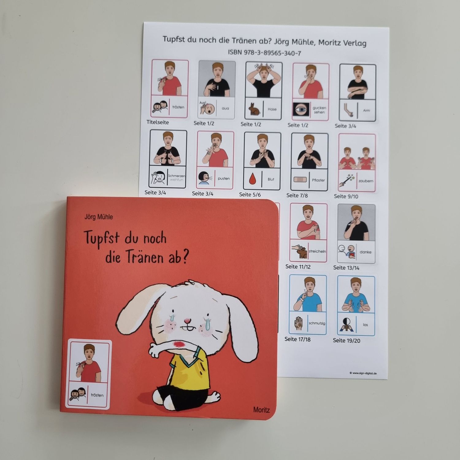 Tupfst du noch die Tränen ab?: Gebärdenaufkleber