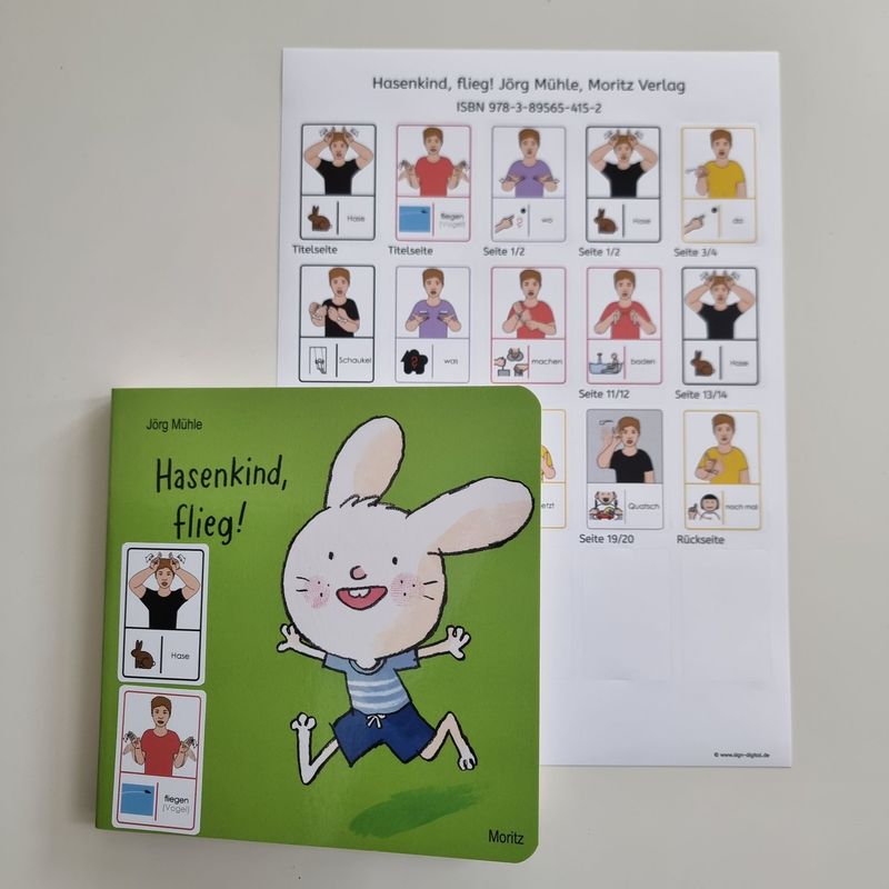 Hasenkind, flieg!: Gebärdenaufkleber