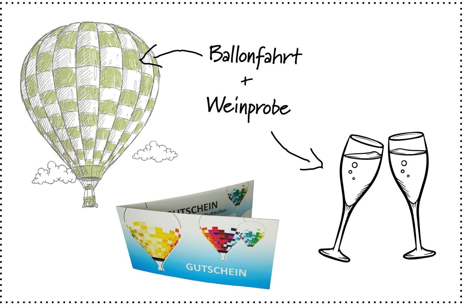 Ballonfahrt mit Weinprobe