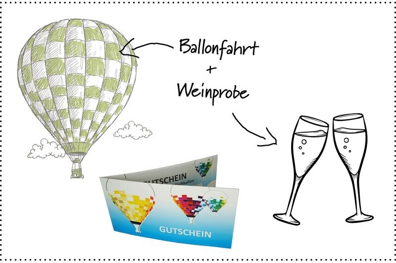 Ballonfahrt mit Weinprobe