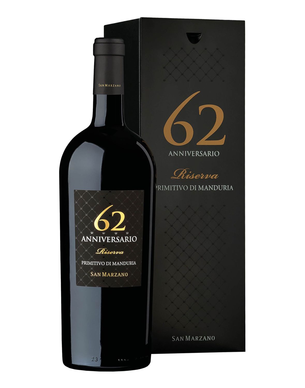 Anniversario 62 Primitivo di Manduria DOP Riserva "San Marzano" 1,5l in Holzkiste