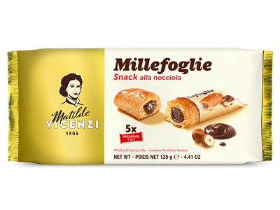 Millefoglie Haselnuss "Vicenzi" 125g