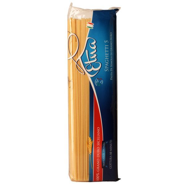Spaghetti N°5 "Etna" trafilati al bronzo 100% italienisches Hartweizengrieß aus Sizilien 500gr