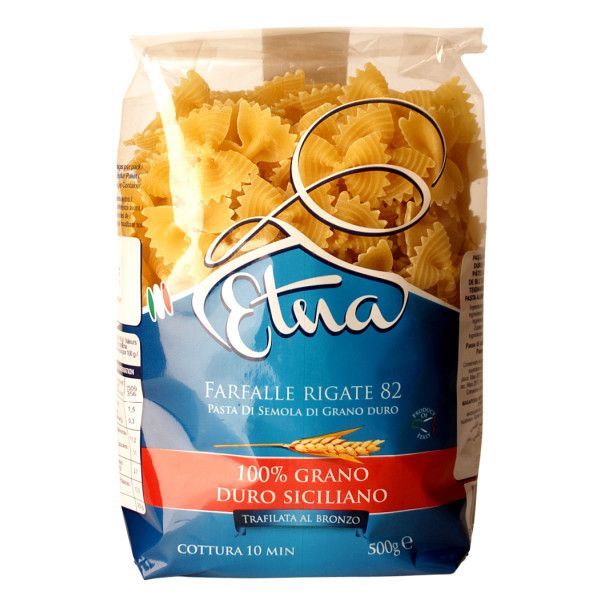 Farfalle Rigate 82 "Etna" trafilati al bronzo 100% italienisches Hartweizengrieß aus Sizilien 500gr