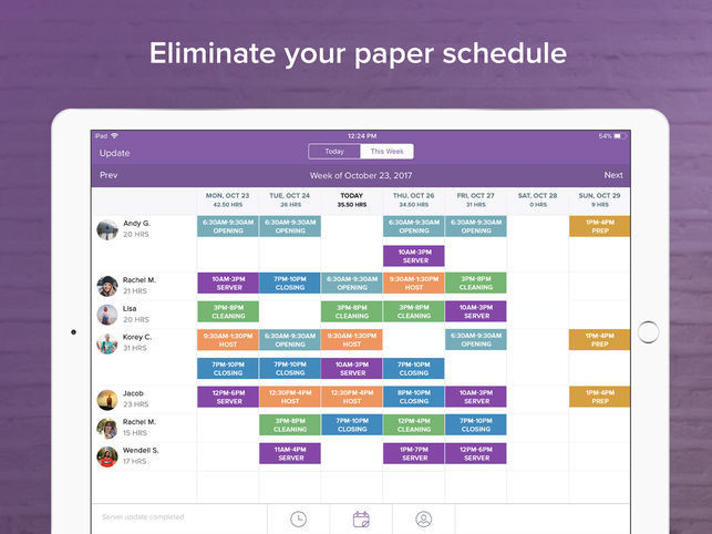 Time-clock, Scheduling, Payroll with HomeBase Labor Management