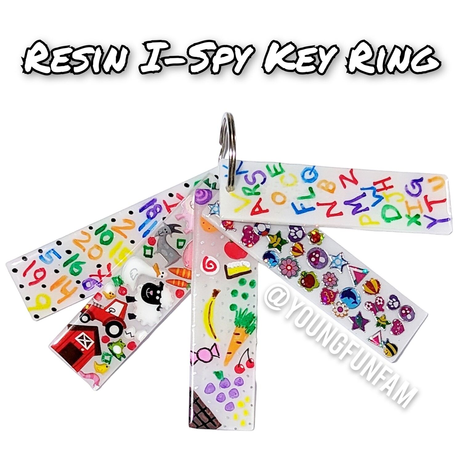 Resin I-Spy Key Ring