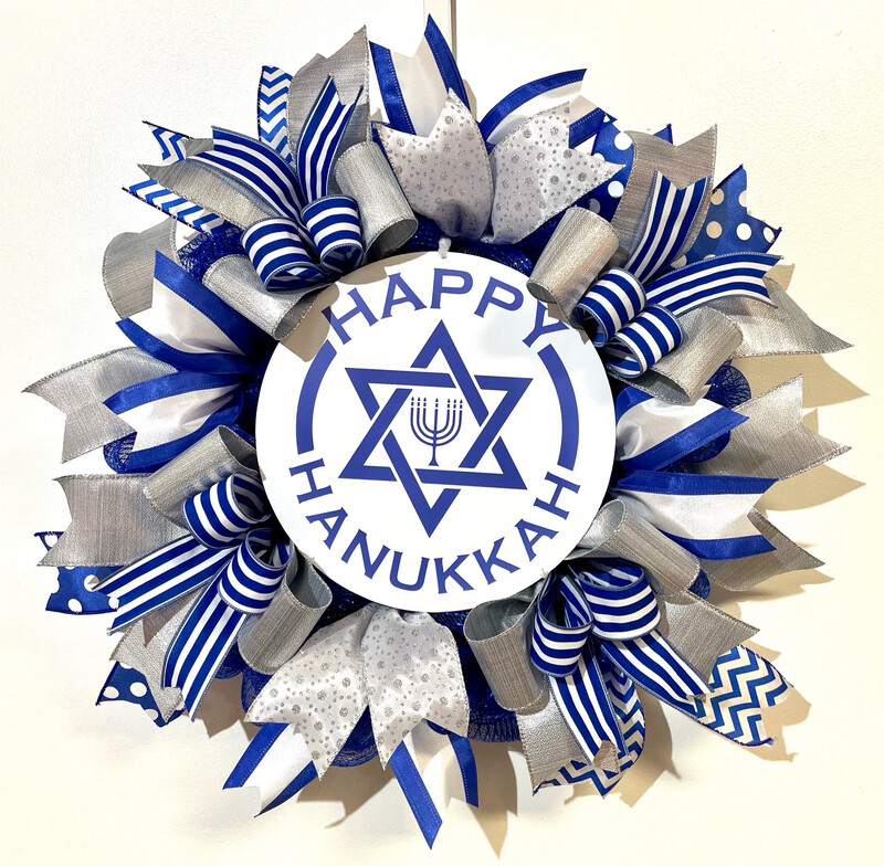 Happy Hanukkah wreaths