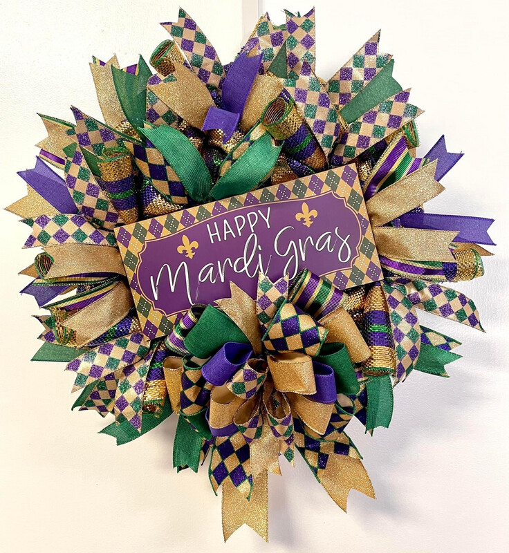 Mardi Gras Celebratory Wreaths