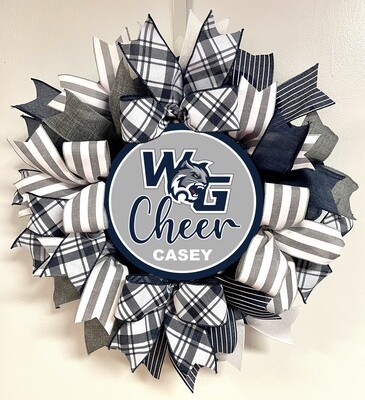 Personalized School Spirit Wreaths