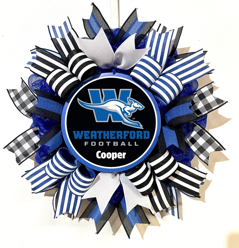 Weatherford High School Spirit Wreaths, WHS Kangaroos