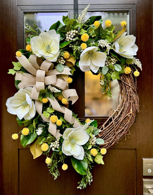 Magnolia And Grapevine Wreath, Everyday Deco