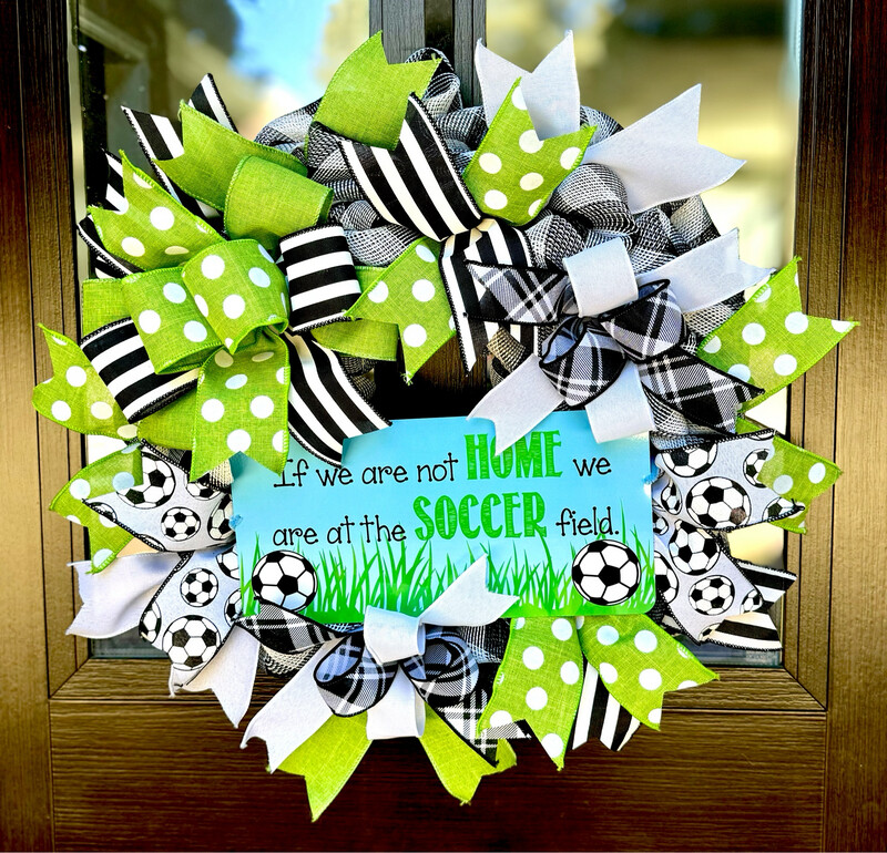 Soccer Wreath, Sports Wreath, Front Door Decor