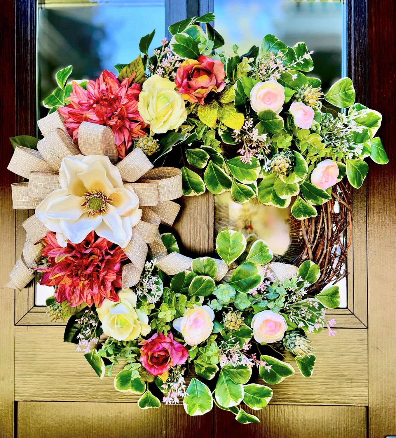 Spring/Summer Everyday Wreath, Floral Wreath