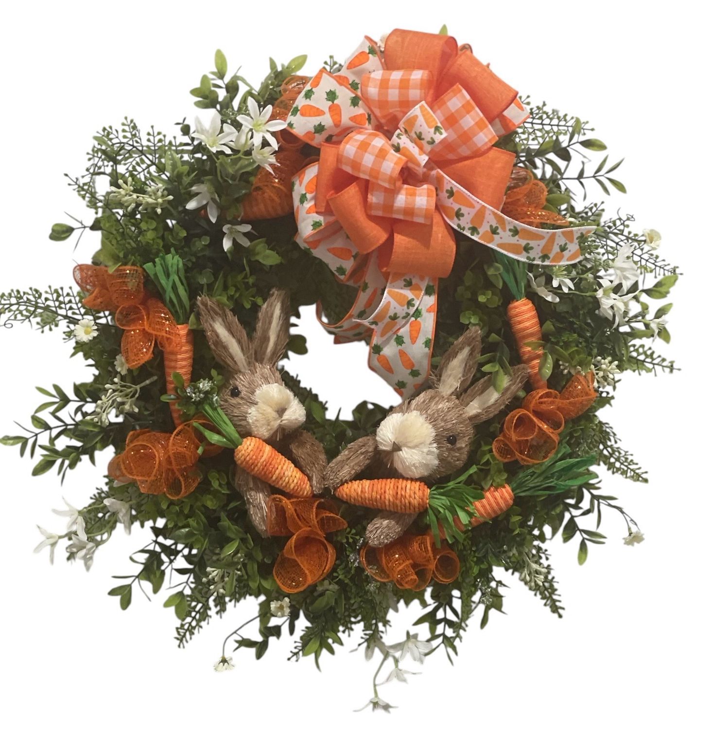 Sisal Bunnies Wreath, Easter Decor